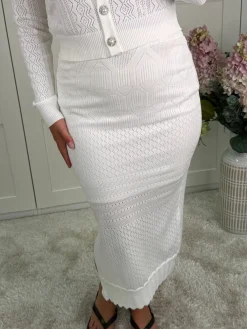 Clearance A-bee Bianca Skirt White