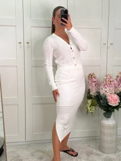 Clearance A-bee Bianca Skirt White