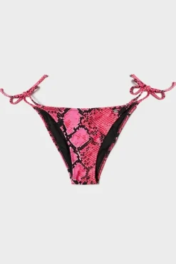 New Lala Berlin Bikini Bottom Bjork 10010267 Hot Pink Python