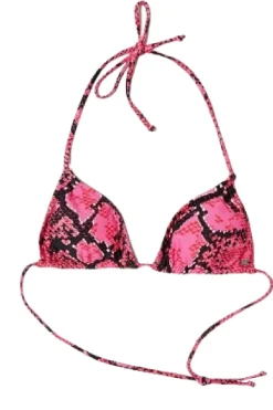 Online Lala Berlin Bikini Top Birta 10010248 Hot Pink Python