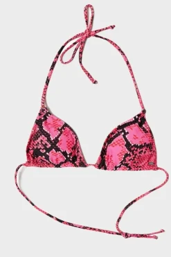 Online Lala Berlin Bikini Top Birta 10010248 Hot Pink Python