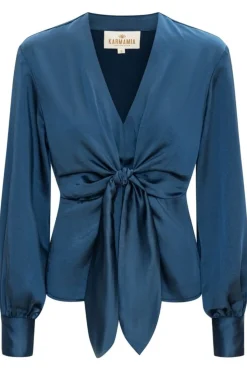 Hot Karmamia Blair Blouse 2301 Rich Cerulean Blue