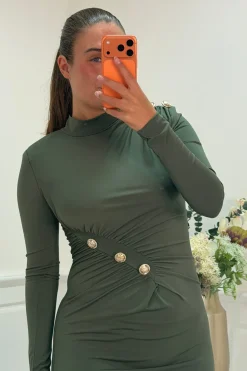 Online A-bee Blanca Dress Khaki