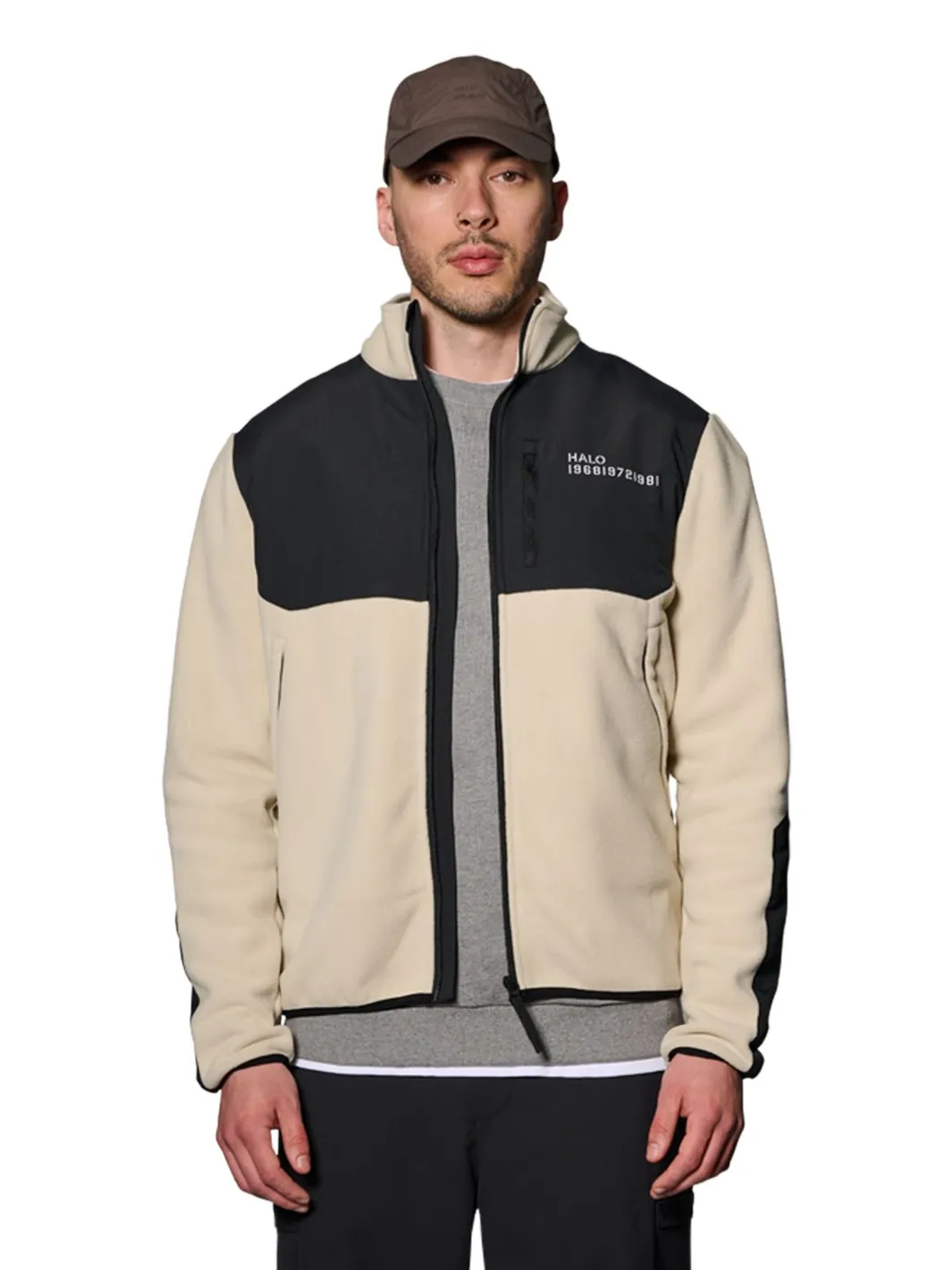 Clearance Halo Blocked Zip Fleece 610209 8754