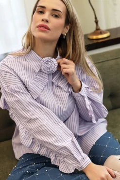 Cras Blooming Shirt 8071 8071 Purple Stripe