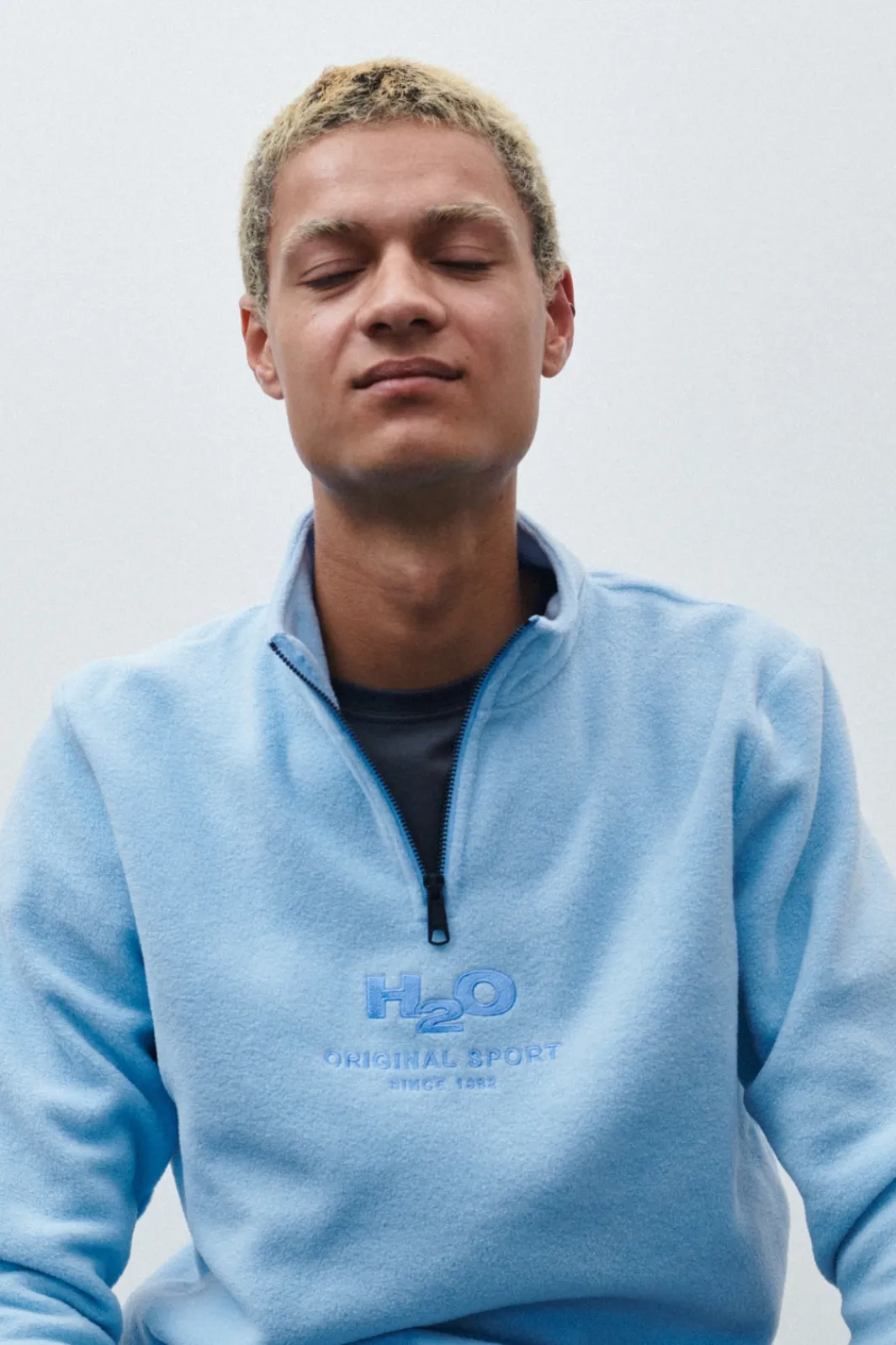 Discount H2O Blåvand II Fleece Half Zip Baby Blue