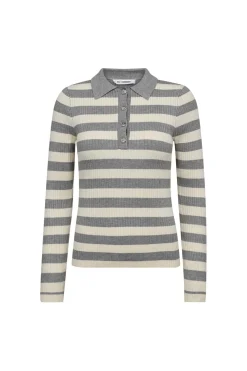 Online Co´Couture Bonnycc Stripe L/S Polo Knit 42009 138