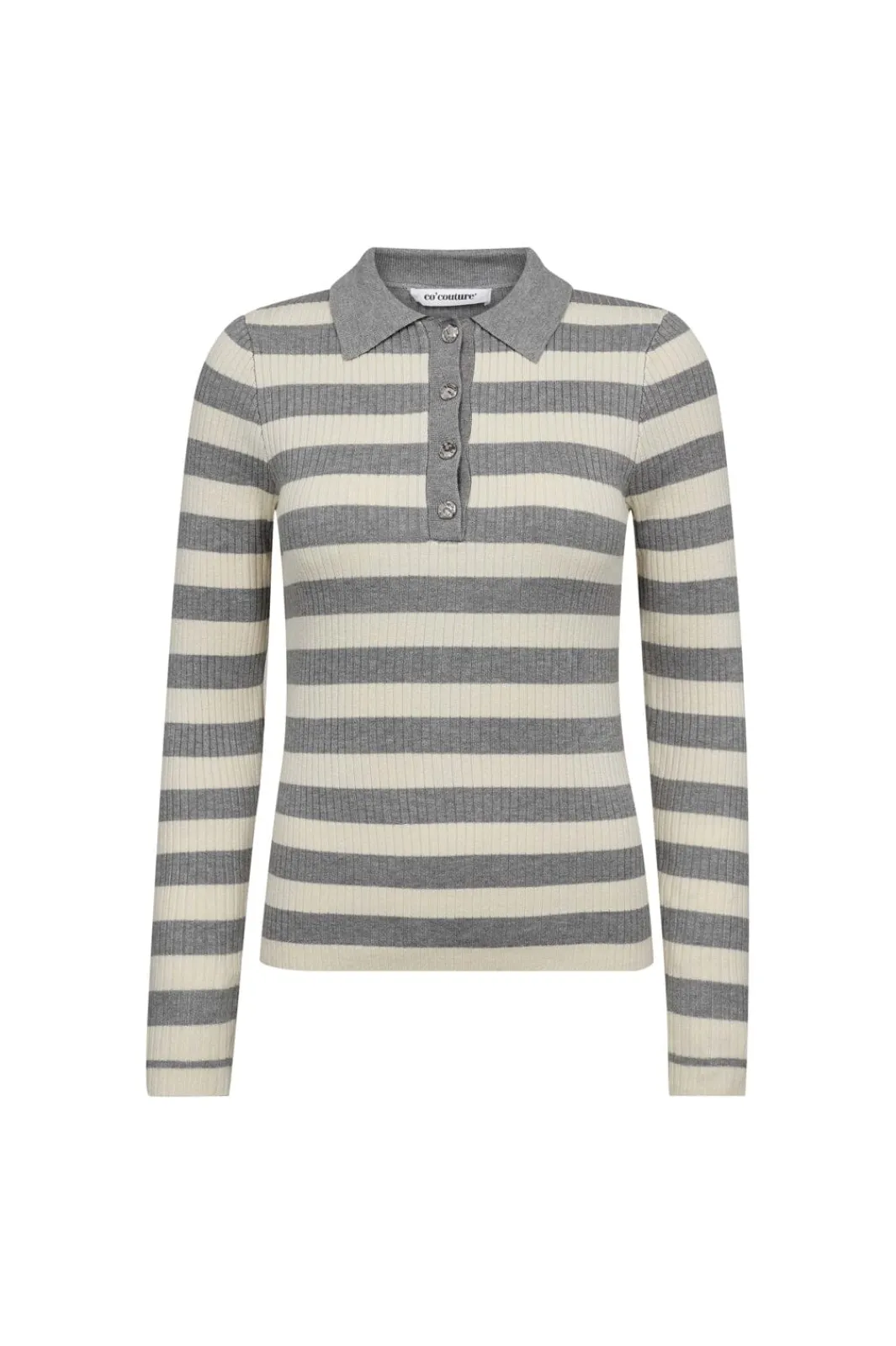 Online Co´Couture Bonnycc Stripe L/S Polo Knit 42009 138
