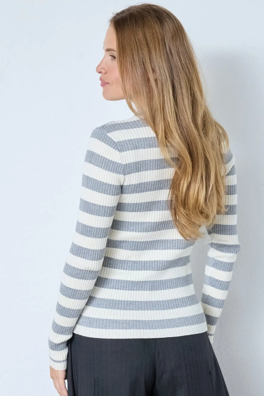 Online Co´Couture Bonnycc Stripe L/S Polo Knit 42009 138