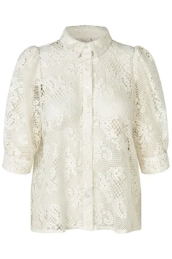 Discount Lollys Laundry Bonoll Shirt Ss25266-1044 02 Creme