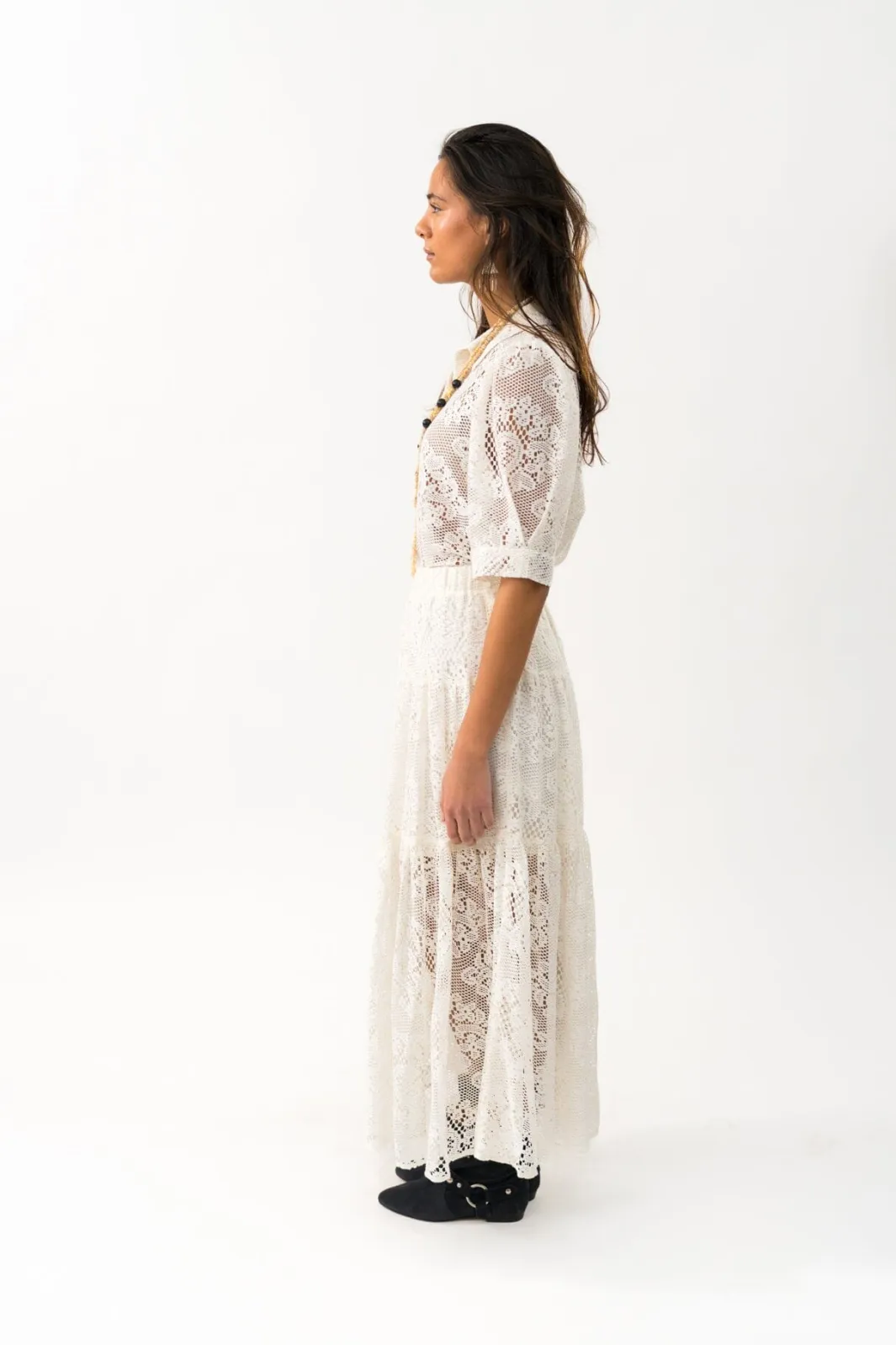 Discount Lollys Laundry Bonoll Shirt Ss25266-1044 02 Creme