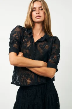 Outlet Lollys Laundry Bonoll Shirt Ss25266-1044 27 Dark Navy