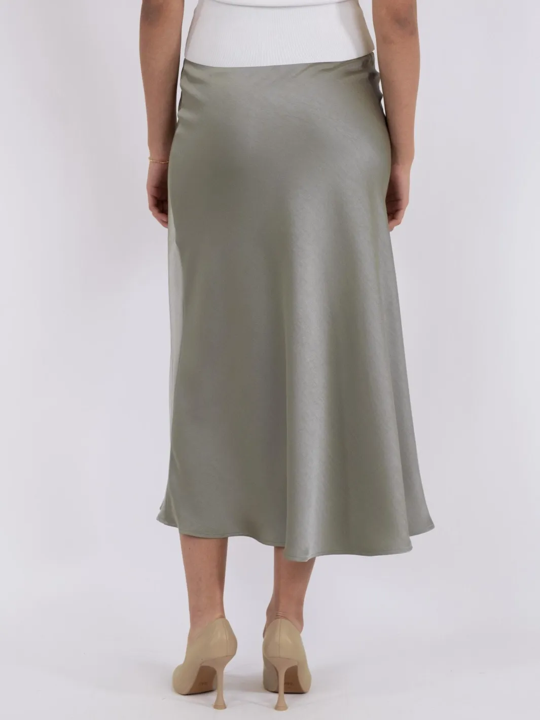 New Neo Noir Bovary Skirt Smoke Green