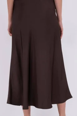Clearance Neo Noir Bovary Skirt Dark Brown