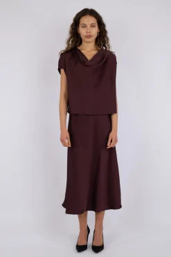 Discount Neo Noir Bovary Skirt Burgundy