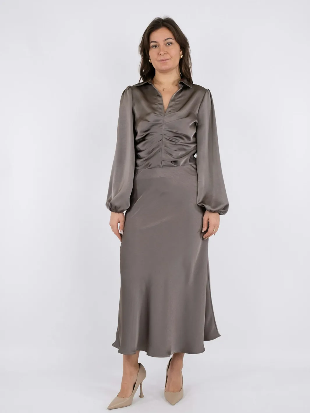 Outlet Neo Noir Bovary Skirt Warm Grey
