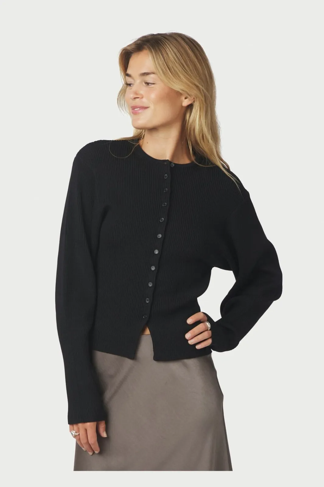 Best Neo Noir Briano Stitch Knit Cardigan 166423 100