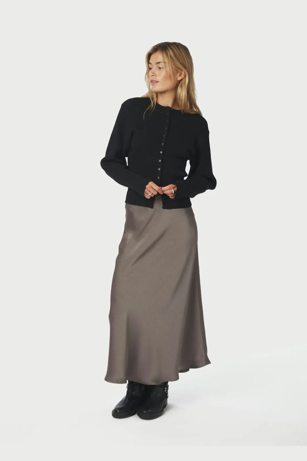 Best Neo Noir Briano Stitch Knit Cardigan 166423 100