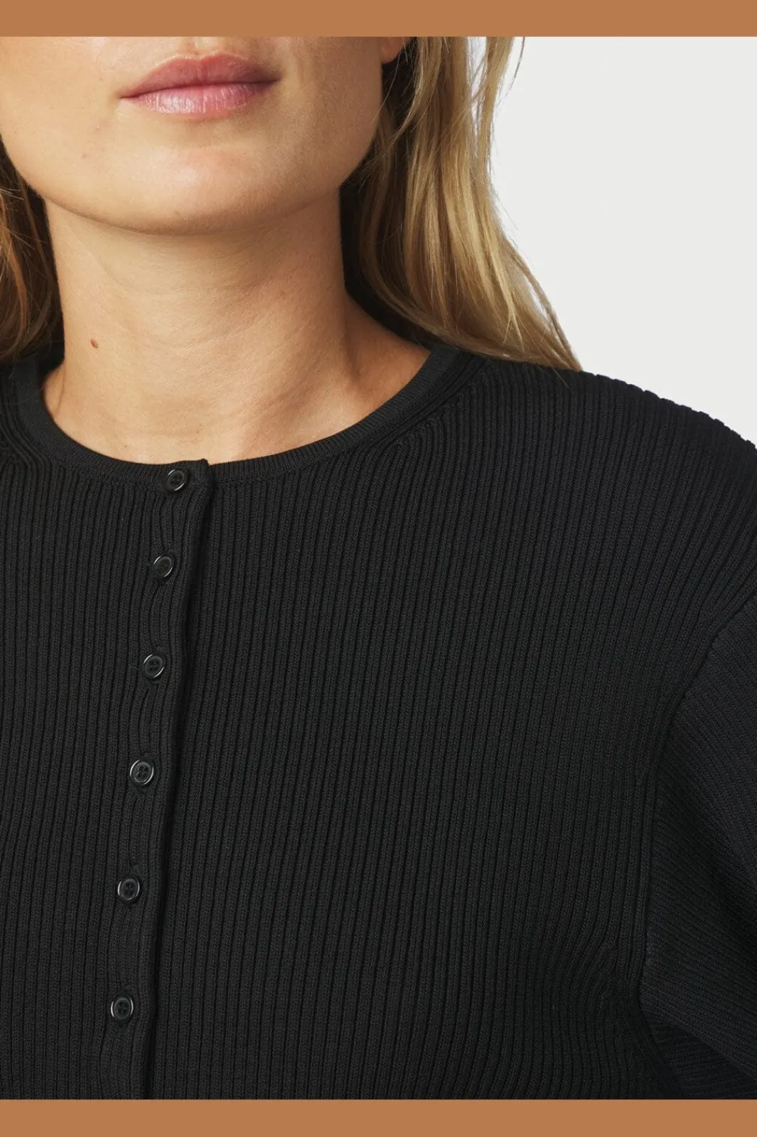 Best Neo Noir Briano Stitch Knit Cardigan 166423 100