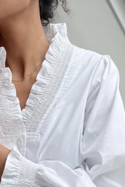 New Neo Noir Brielle Solid Shirt White