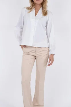 New Neo Noir Brielle Solid Shirt White