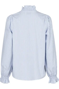 Best Neo Noir Brielle Stripe Shirt White/Light Blue