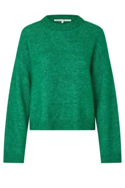 Discount Second Female Brook Knit Drop Shoulder O-Neck 58894 4026 Lush Meadow