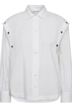 Best Haute L'Amitié Button Sleeve Shirt HL10399 White