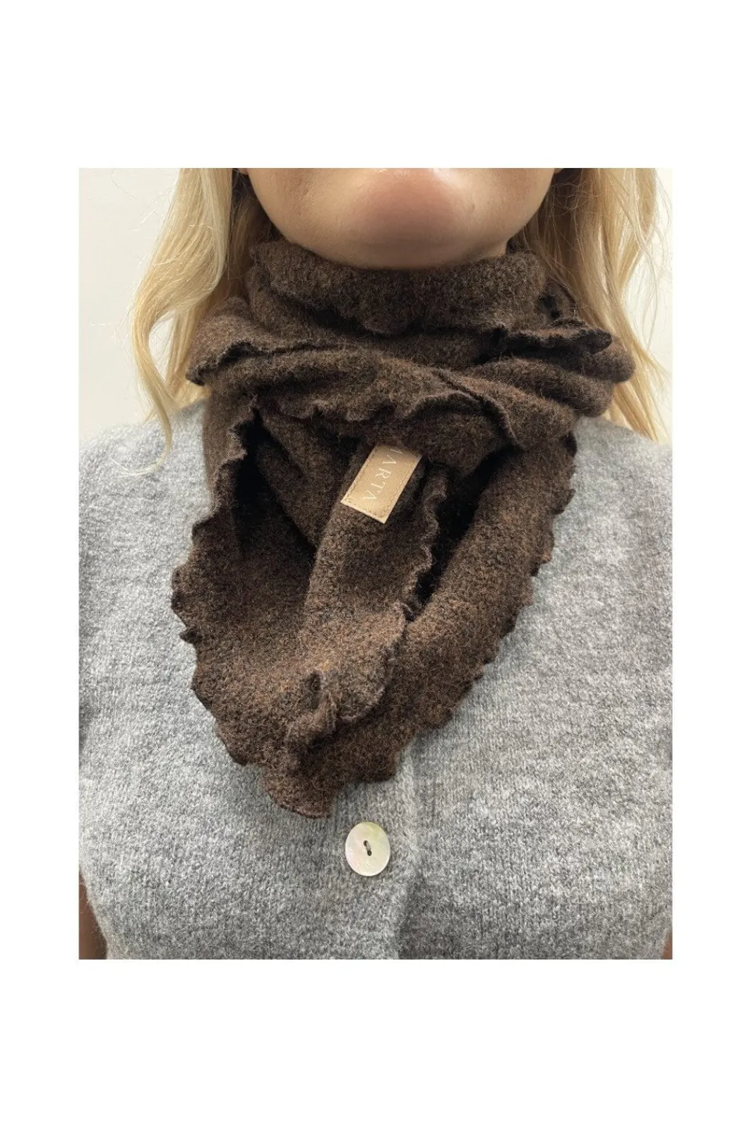 Hot Marta Du Chateau Cagnete Scarf 172-1100 Brown