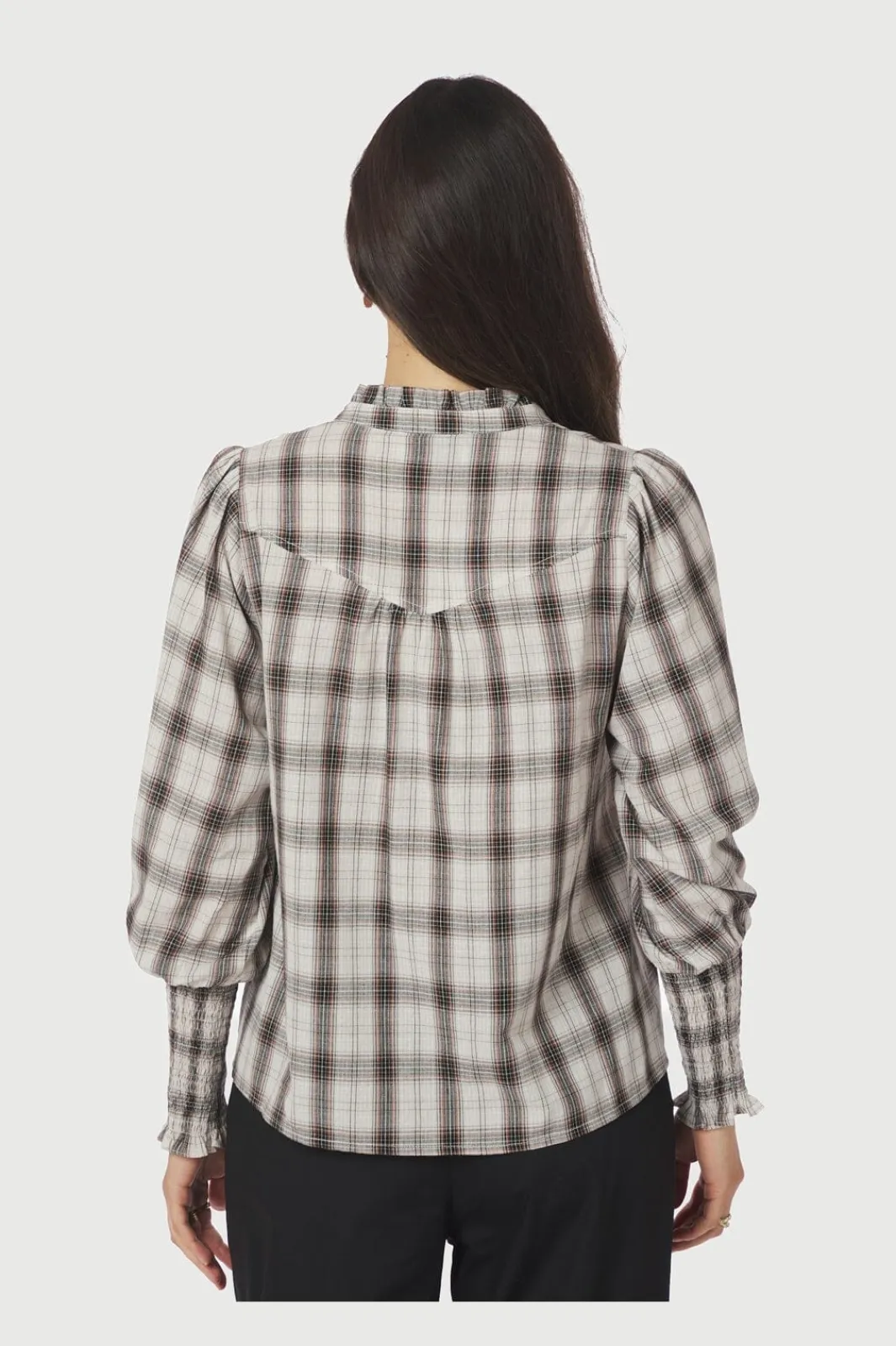 Online Neo Noir Camisa Big Check Blouse 166886 121