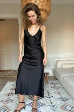 Sale Karmamia Camisole Dress 2120 Semi Rich Black