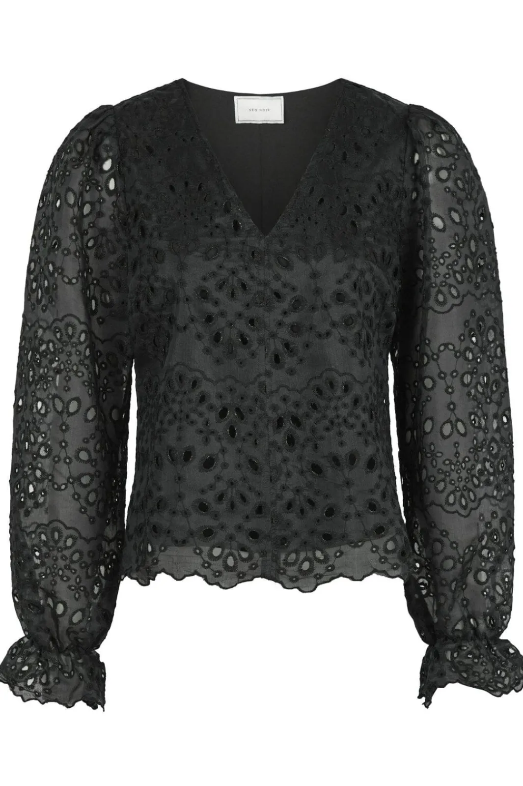 Outlet Neo Noir Candice Embroidery Blouse 163848 Black