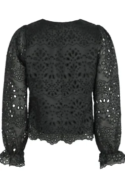 Outlet Neo Noir Candice Embroidery Blouse 163848 Black