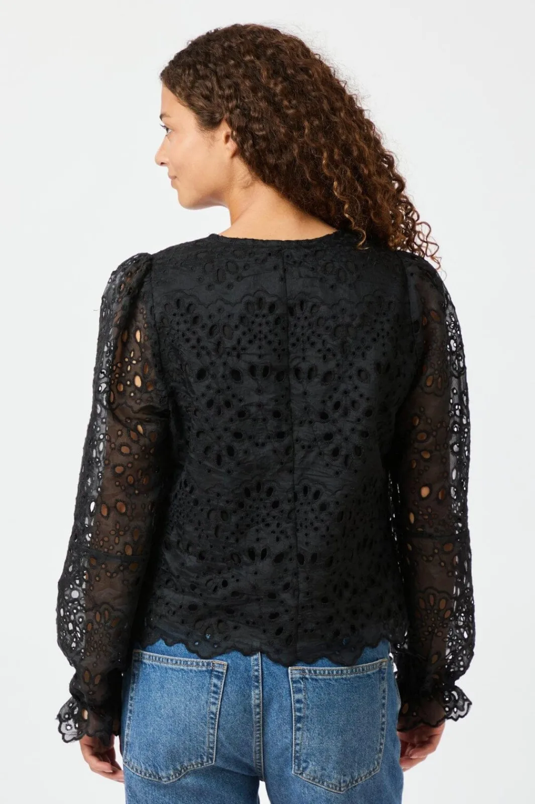 Outlet Neo Noir Candice Embroidery Blouse 163848 Black