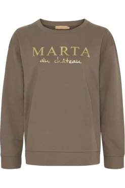 Outlet Marta Du Chateau Cannemette Sweat J-639 Fango