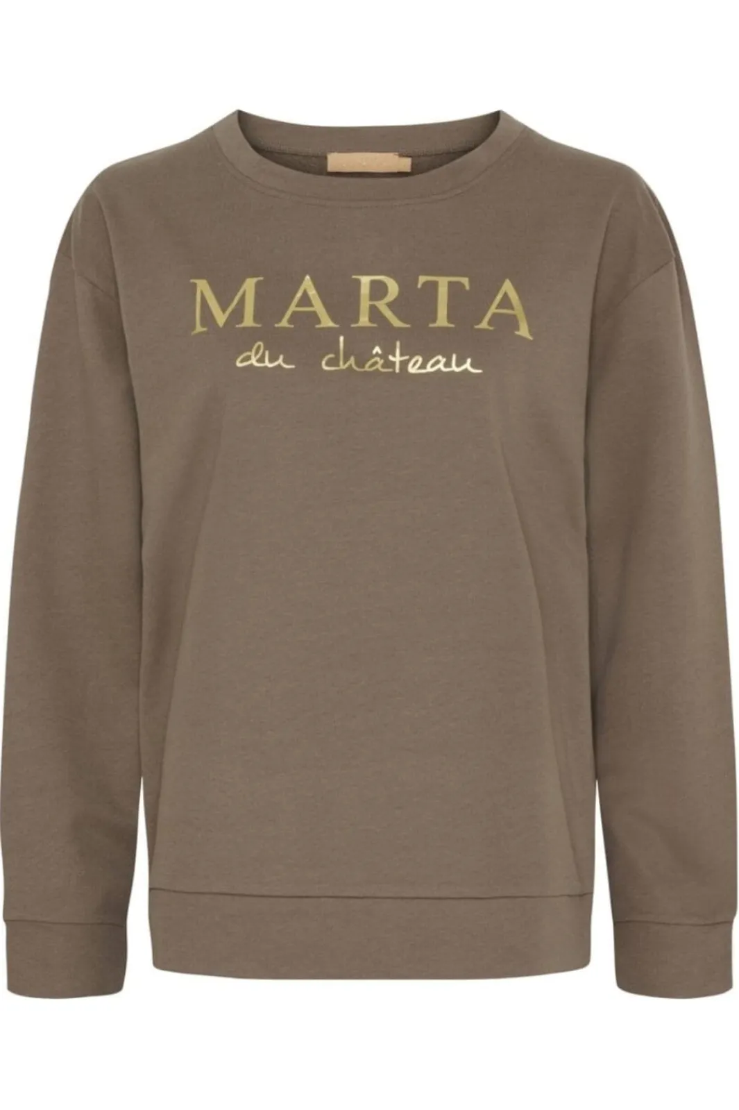 Outlet Marta Du Chateau Cannemette Sweat J-639 Fango