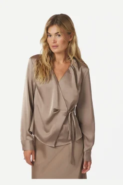 Online Neo Noir Caprina Heavy Sateen Blouse 166961 811