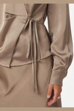 Online Neo Noir Caprina Heavy Sateen Blouse 166961 811
