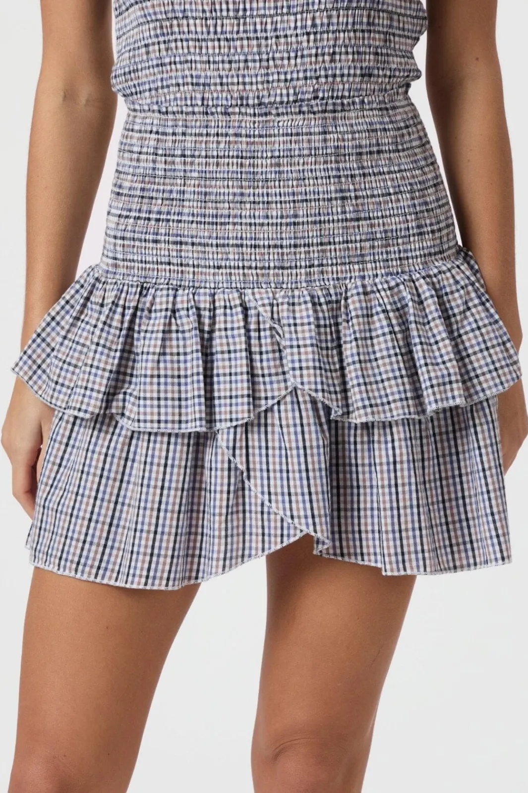 Online Neo Noir Carin Double Check Skirt 165124 140