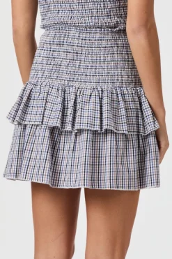 Online Neo Noir Carin Double Check Skirt 165124 140