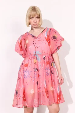 Clearance Hunkøn Carly Dress 25960 Graffiti Art Print