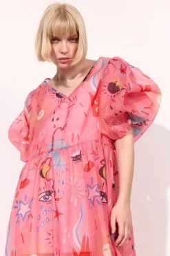 Clearance Hunkøn Carly Dress 25960 Graffiti Art Print