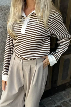 Discount BYIC Carlyic Polo browns Brown Stripes