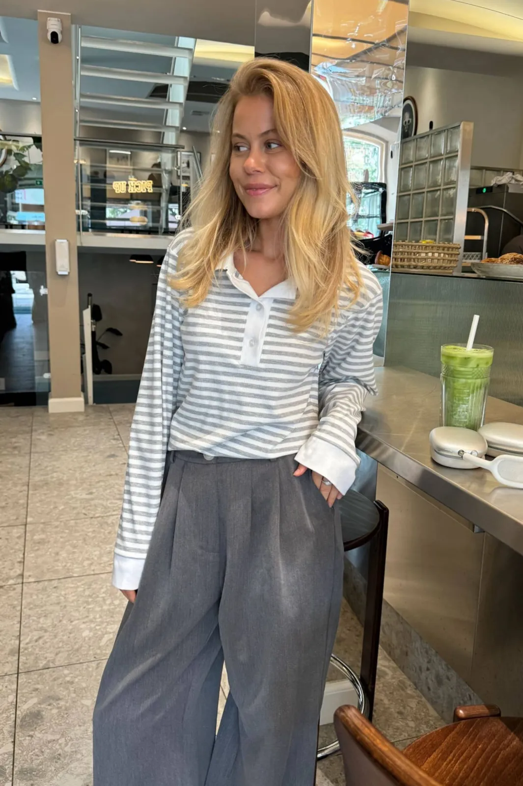 Sale BYIC Carlyic Polo greys Grey Stripes