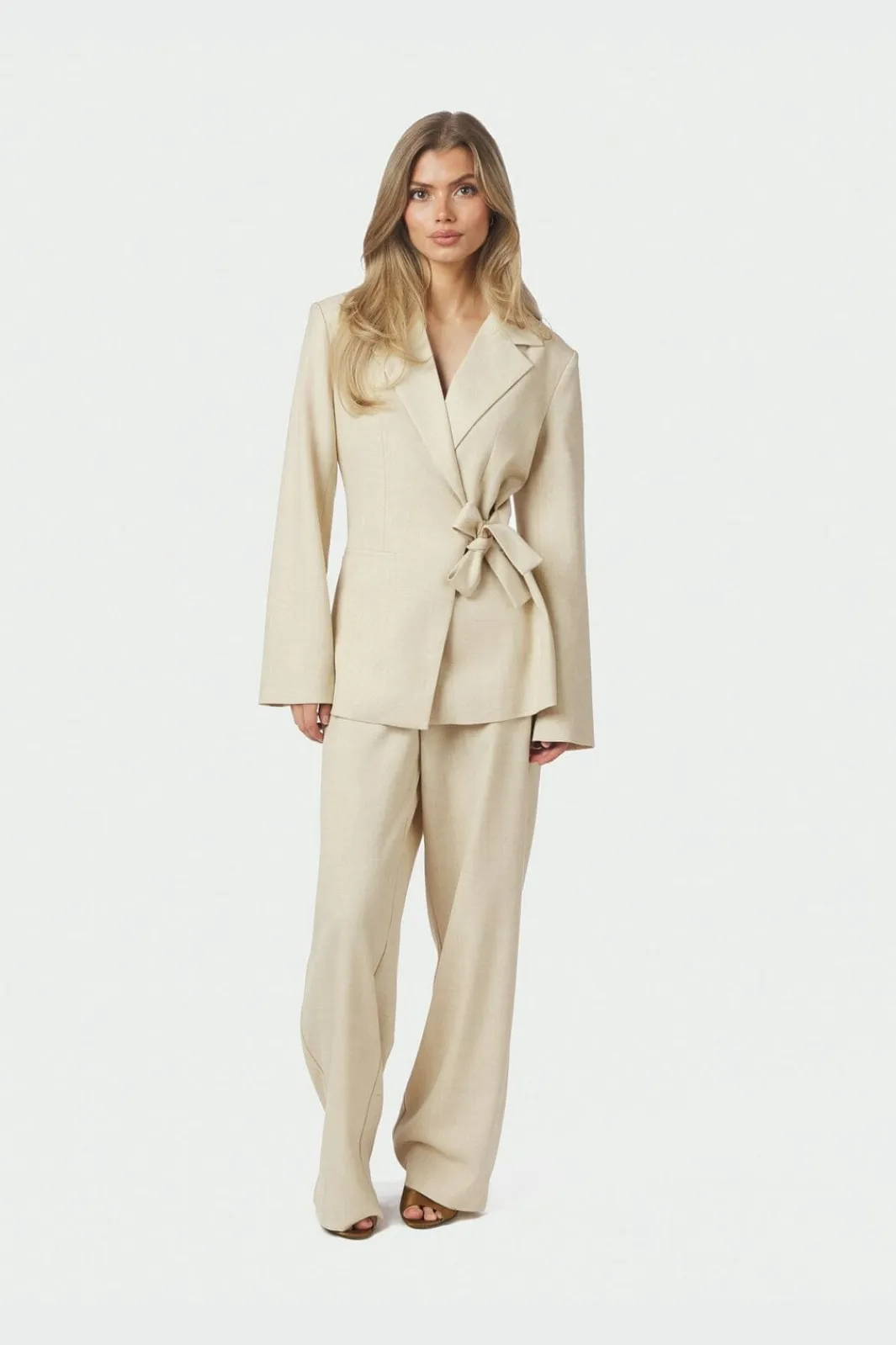 Neo Noir Carmia Melange Tie Blazer 168227 976