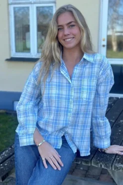 Discount Continue Caro 14920 Blue Check