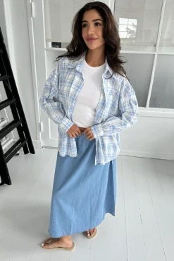 Discount Continue Caro 14920 Blue Check