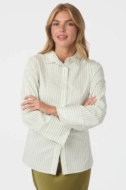 Best Neo Noir Caroli Stripe Shirt 166107 723