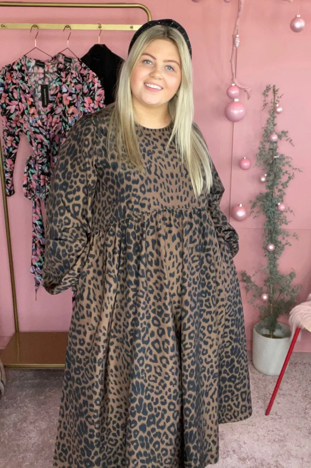 Clearance Valentin Studio Carrie Dress Leopard