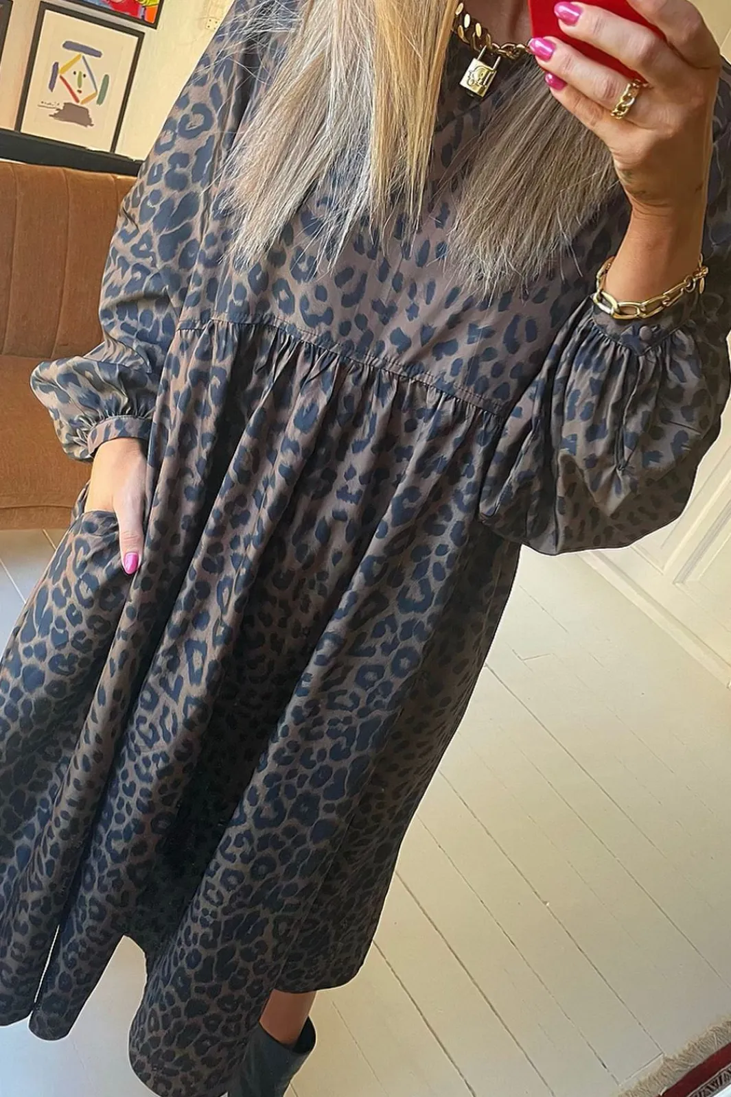 Clearance Valentin Studio Carrie Dress Leopard